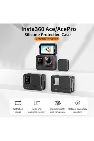 Vrig Spor Kamera Silikon Kılıf Koruyucu Kapak Kafes Siyah