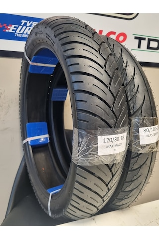 Hero Karizma Takım Lastik 120/80-18 Ve 80/100-18 Tl Tubeless - Dubleks Motosiklet Lastiği