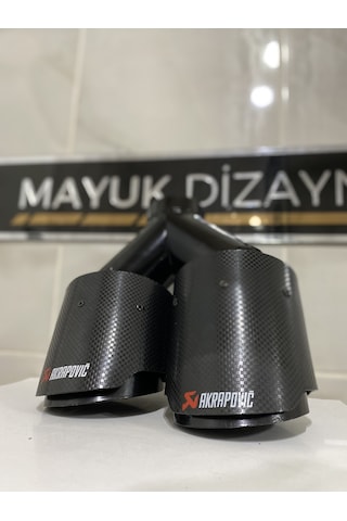 Akrapovic Karbon Egzoz Ucu Çift Çıkış 100mm Sol --mayukdizayn--