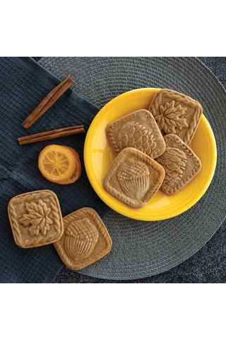 Nordicware Sonbahar Ormanı Kurabiye Damgası - Gümüş