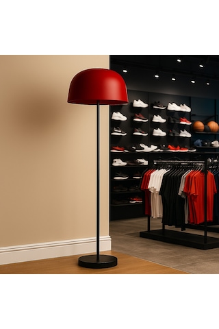 Rougemotion Metal Lambader Oturma Odası & Yatak Odası & Salon Lambader Kırmızı
