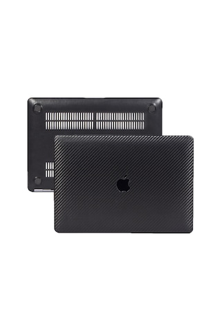 Apple Uyumlu MacBook Pro Kılıf 1706-08 A1989 2159 2251 2289 A2338 Karbon Fiber Siyah