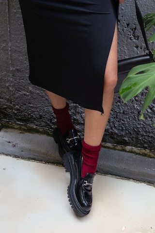 Ozzy Socks 3 Lü Kışlık Kadın Yünlü Uyku Çorabı Soft Touch Bord Renk Isı Tutucu Çorap Bordo