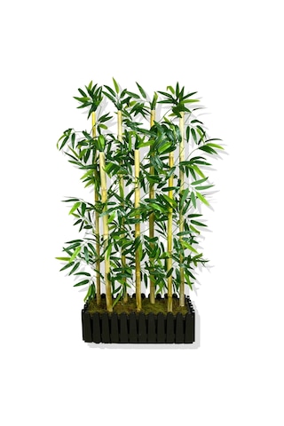 Cihan Çiçekçilik Bambu Seperatör 7 Adet Bambu Yoğun Yaprak 120 Cm 54x20x120 Yeşil