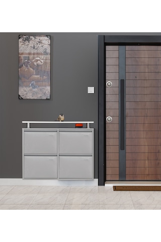 Kaser Metal 2+2 Li Metal Ayakkabılık Gri