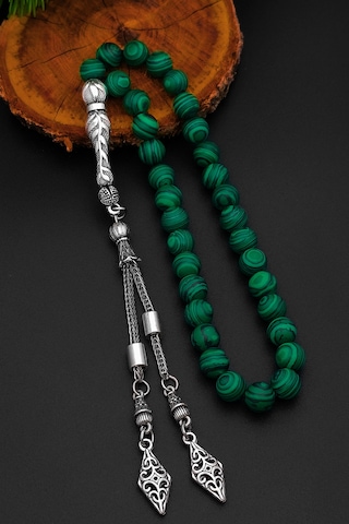 Erkek Sıkma Malahit Tesbih 8 Mm Bt041 Yeşil