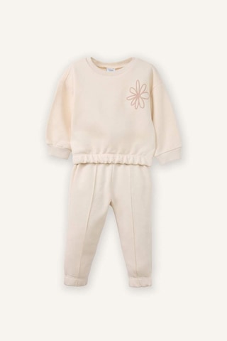 Defacto Aplike 2'li Takım Sweatshirt Eşofman Altı Kız Bebek G8500A526SP