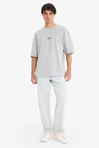 Defacto Loose Fit Bisiklet Yaka Baskılı Kısa Kollu Tişört E9550ax25augr253 Gri