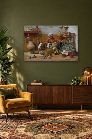 Fida Jean Discart Çömlek Atölyesindeki Usta Canvas Tablo