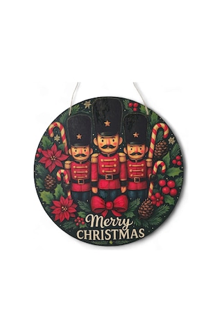 İngiliz Asker Yeni Yıl Evi Kapı Ve Duvar Süsü 30x30