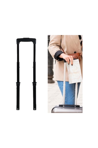 Homyl Bavul Teleskopik Saplı, Çekme Çubuğu Şık Kullanım Siyah