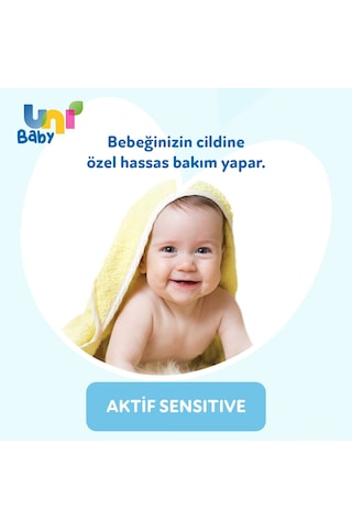 Uni Baby Aktif Sensitive Islak Mendil 12 X 90 Yaprak