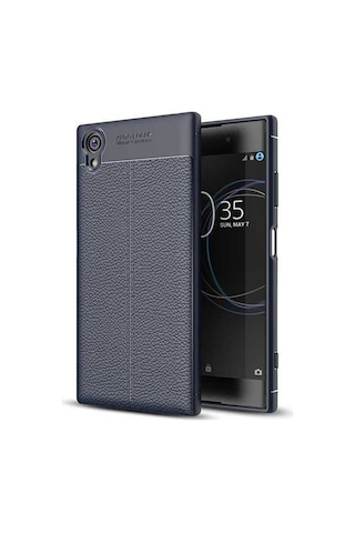 Sony Xperia Xa1 Plus Kılıf Zore Niss Silikon Kapak Lacivert