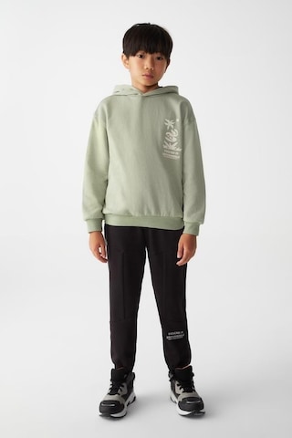 Erkek Çocuk Kapüşonlu Botanik Sweatshirt-13019-yeşil Yeşil