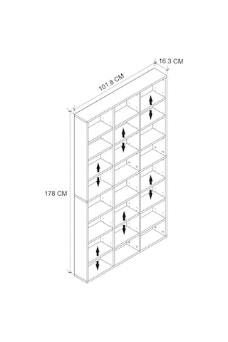 Bofigo Çok Raflı Kitaplık Kütüphane Dekoratif Kitaplık