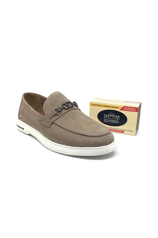 Lisan Sohes Lisans Shoes 245 %100 Hakiki Deri Erkek Günlük Ortopedik Rahat Yazlık Casual Ayakkabı Yeni Sezon 40-44 Kum Nubuk