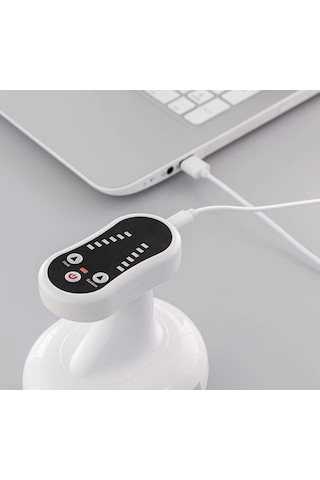 Jewval Şarjlı Hacamat Vakumlu Isılı Selülit Sırt Vücut Masaj Gua Shua Yağ Yakma Beyaz