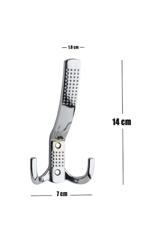 Noktalı Portmanto Vestiyer Duvar Dolap Elbise Askısı Krom Mobilya Kapı Askılığı Askılık 5 Adet Krom