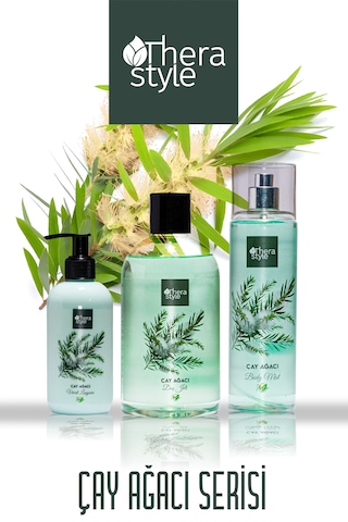 ﻿Thera Style El ve Vücut Losyonu 250 ML + Çay Ağacı Duş Jeli 500 ML + Vücut Spreyi 200 ML
