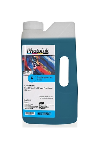 Ricoh Kafa İçin 1000 Ml Mavi Cyan Süblimasyon Mürekkep T - Srg