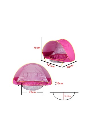 Bebek Havuzlu Plaj Çadırı, 50+ Upf Uv Korumalı Su Geçirmez Çocuk Çadırı Pembe