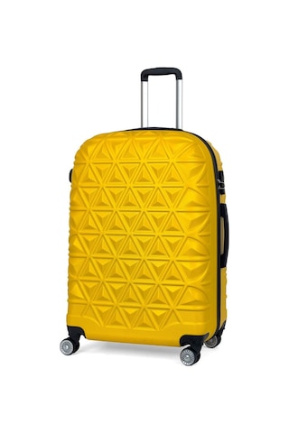 Reymond Luggage Piramit Desen ABS Seyahat Valizi, Canyon Serisi, Sarı - Büyük Boy