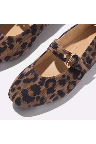 D20 Chocolate Mix Babet Kadın E3l-d20 Fitflop Delıcato Leopard Suede Mary Janes Chocolate Mix D20 Chocolate Mix