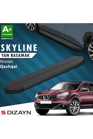 S-dizayn Nissan Qashqai Skyline Siyah Yan Basamak 173 Cm 2007-2014 A+ Kalite