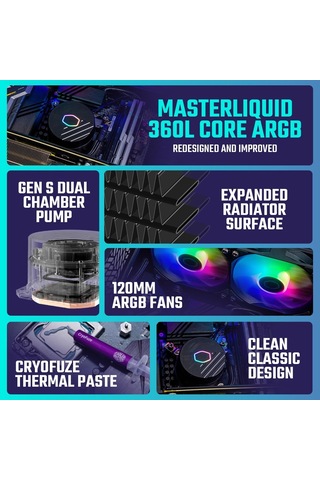 Masterliquid Ml360l Mlw-d36m-a18pz-r1 Argb 360mm İşlemci Sıvı Soğutucu