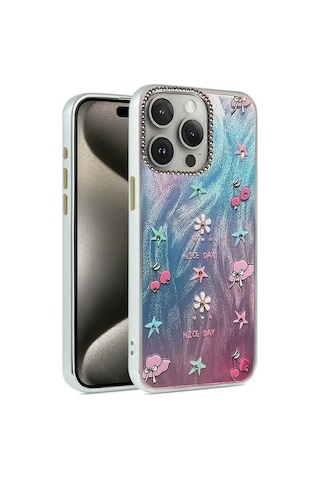 Newface - 779 - Apple iPhone Uyumlu 14 Pro Kılıf Blade Aynalı Desenli Kapak - - Kmrsfres - Desen 4