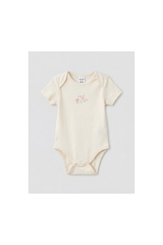 Lc Waikiki Alıta Cıty Farkıyla Lcw Baby Ekru Çiçekli Kız Bebek Çıtçıtlı Body Ekru - 931393650 Ekru