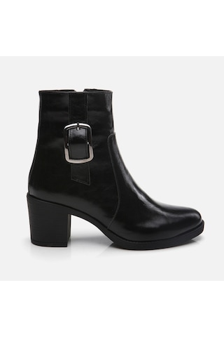 Hotiç Hakiki Deri Siyah Kadın Topuklu Bot 01boh295190a100 Siyah-black Siyah