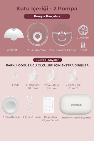 Momcozy M5 Kablosuz Göğüs Pompası (Çiftli)