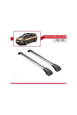 Renault Grand Scenic Mk3 2009-2016 Arası İle Uyumlu Ace-1 Ara Atkı Tavan Barı Gri