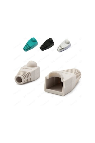 RJ45 Cat5 Cat6 Renkli Koruyucu Kılıf - 10 Adet Papuç