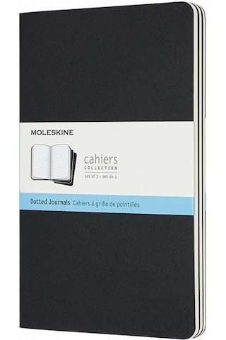Moleskine Cahier Journals 3 Lü Noktalı Defter 13x21 Black Siyah