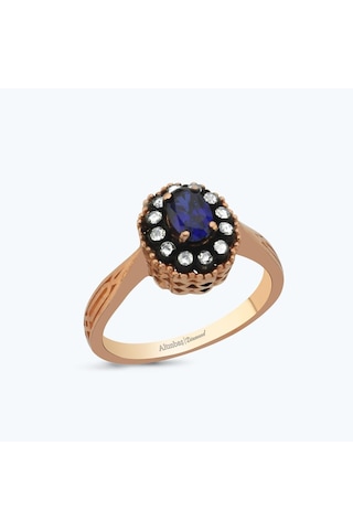 Altınbaş Elmas Safir Oval Yüzük Esd1518s-8k