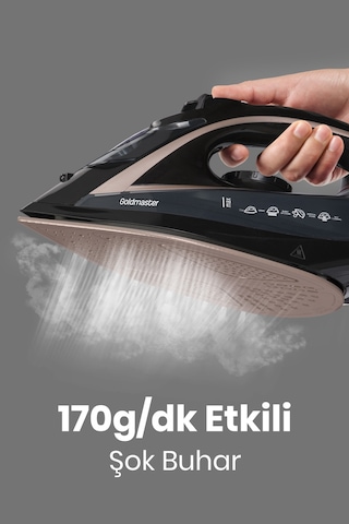 Goldmaster Pressjet 2400 W Seramik Tabanlı Buharlı ütü