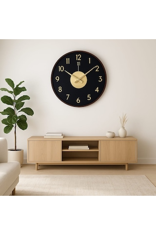 Modern Tasarımıyla Göz Alıcı Duvar Saati No:102 Siyah