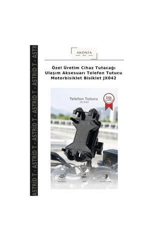 Özel Üretim Cihaz Tutacağı Ulaşım Aksesuarı Telefon Tutucu Motorbisiklet Bisiklet Jx042 Siyah