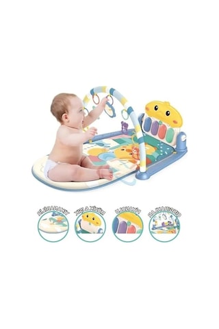 Sesli Müzikli Bebek Oyun Halısı - Ördek Figürü İle Yıkanabilir Mat