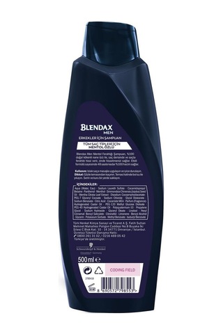 Blendax Erkekler İçin Mentollü Şampuan 500 Ml