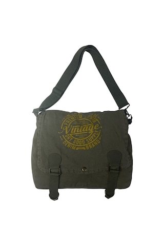 Vintage Salaş Kaliteli Unisex Günlük Gezi Kamp Okul Postacı Omuz Çantası San Diego 32 Cm X 25 Cm Haki - Haki