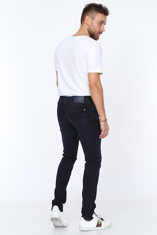 Digital Jeans Örme Hamur Kumaş Dar Kesim Slim Fit Erkek Ko Lacivert Açık Gri