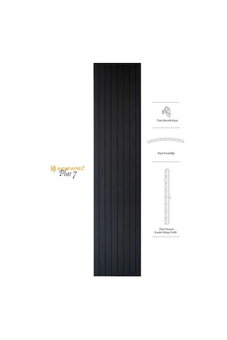 Akupanel Plus7 60 245 Cm Siyah Akustik Duvar Paneli Siyah