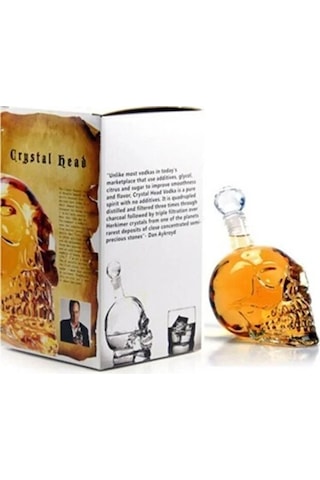 Lebron Kuru Kafa Tasarımlı Cam Şişe & Karaf - 550 Ml