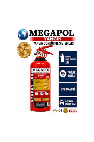 2 Kg Marin Tekne Sertifikalı Tozlu Yangın Söndürme Tüpü, Yangın Söndürme Cihazı, Yangın Söndürücü,