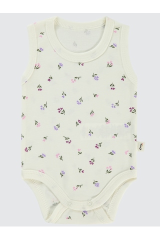 Civil Baby Kız Bebek Çıtçıtlı Badi 1-36 Ay Ekru