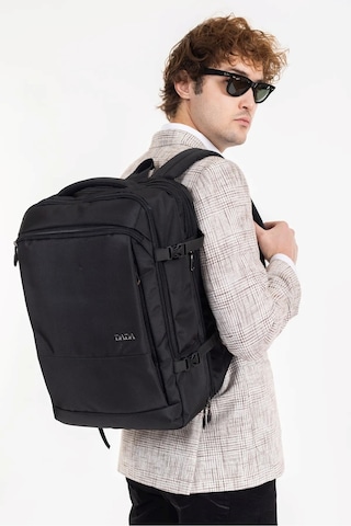 Dada Körüklü Su Geçirmez Kumaş Fonksiyonel Sırt Çantası 15.6 İnç Siyah