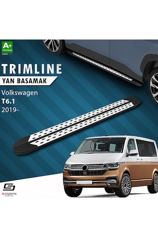 S-dizayn Vw Transporter T7 Uzun Şase Trimline Gri Yan Basamak 255